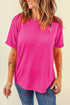 Soft Stretch Blend Crew Neck Short Sleeve Tee