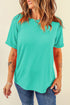 Soft Stretch Blend Crew Neck Short Sleeve Tee