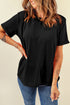 Soft Stretch Blend Crew Neck Short Sleeve Tee