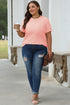 Soft Stretch Blend Crew Neck Short Sleeve Tee