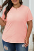 Soft Stretch Blend Crew Neck Short Sleeve Tee