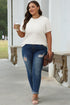 Soft Stretch Blend Crew Neck Short Sleeve Tee