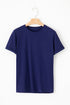 Soft Stretch Blend Crew Neck Short Sleeve Tee