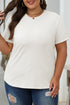 Soft Stretch Blend Crew Neck Short Sleeve Tee