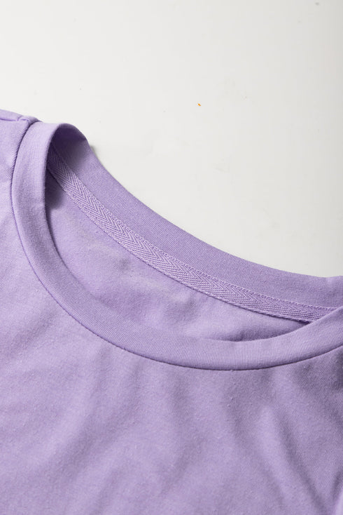 Soft Stretch Blend Crew Neck Short Sleeve Tee