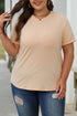 Soft Stretch Blend Crew Neck Short Sleeve Tee