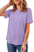 Soft Stretch Blend Crew Neck Short Sleeve Tee