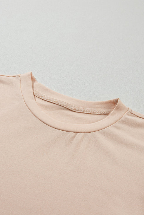Soft Stretch Blend Crew Neck Short Sleeve Tee
