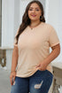 Soft Stretch Blend Crew Neck Short Sleeve Tee