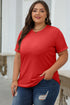 Soft Stretch Blend Crew Neck Short Sleeve Tee