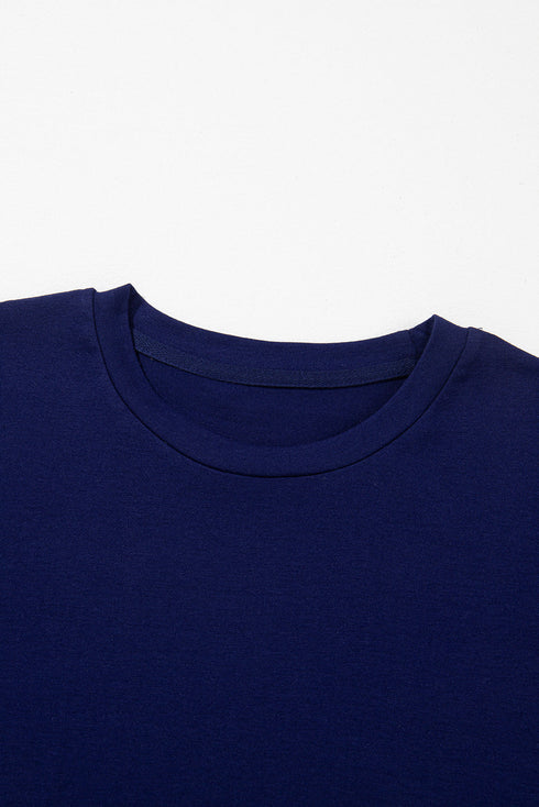 Soft Stretch Blend Crew Neck Short Sleeve Tee