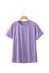 Soft Stretch Blend Crew Neck Short Sleeve Tee