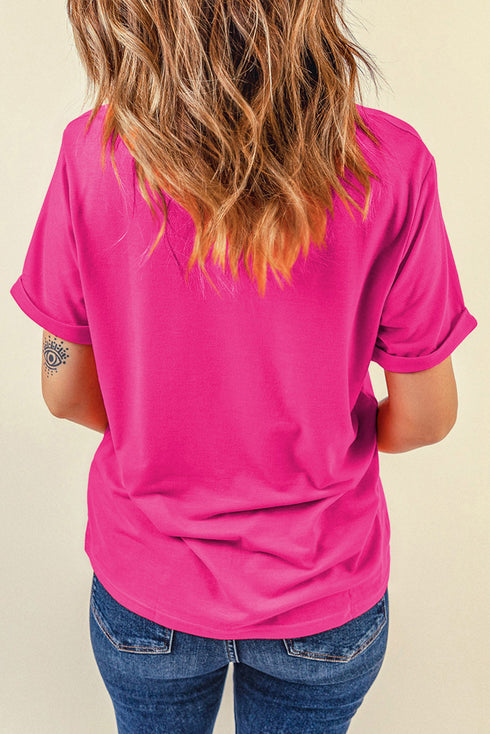 Soft Stretch Blend Crew Neck Short Sleeve Tee