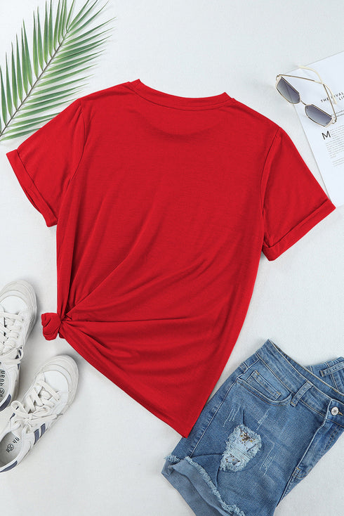 Soft Stretch Blend Crew Neck Short Sleeve Tee