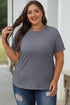 Soft Stretch Blend Crew Neck Short Sleeve Tee
