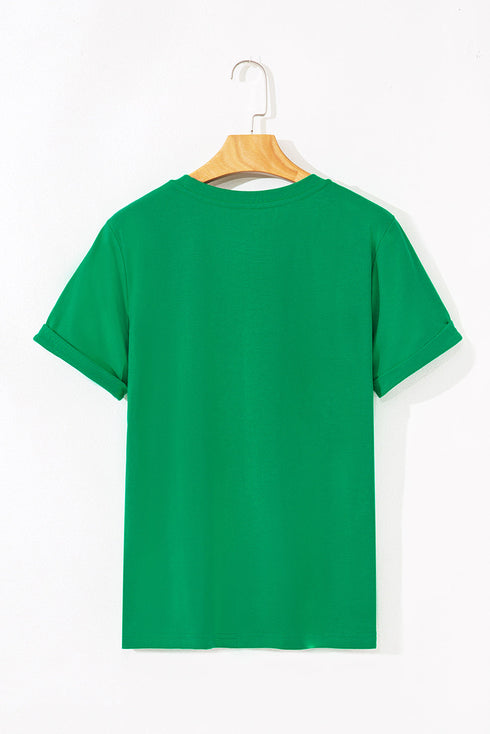 Soft Stretch Blend Crew Neck Short Sleeve Tee