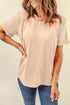 Soft Stretch Blend Crew Neck Short Sleeve Tee