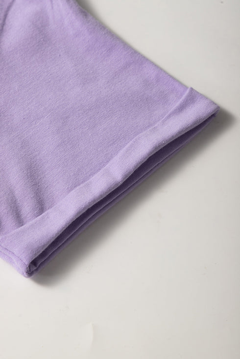 Soft Stretch Blend Crew Neck Short Sleeve Tee