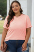 Soft Stretch Blend Crew Neck Short Sleeve Tee