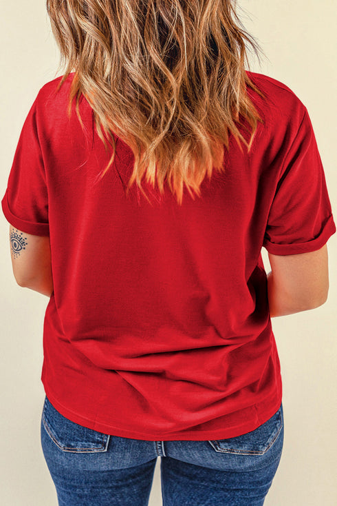 Soft Stretch Blend Crew Neck Short Sleeve Tee