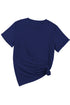 Soft Stretch Blend Crew Neck Short Sleeve Tee