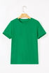 Soft Stretch Blend Crew Neck Short Sleeve Tee