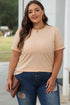 Soft Stretch Blend Crew Neck Short Sleeve Tee