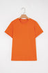 Soft Stretch Blend Crew Neck Short Sleeve Tee