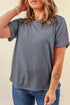 Soft Stretch Blend Crew Neck Short Sleeve Tee
