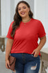 Soft Stretch Blend Crew Neck Short Sleeve Tee