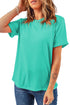 Soft Stretch Blend Crew Neck Short Sleeve Tee