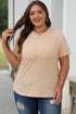 Soft Stretch Blend Crew Neck Short Sleeve Tee