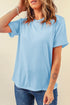 Soft Stretch Blend Crew Neck Short Sleeve Tee