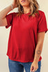 Soft Stretch Blend Crew Neck Short Sleeve Tee