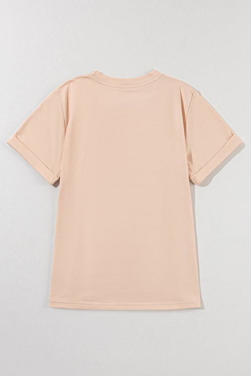 Soft Stretch Blend Crew Neck Short Sleeve Tee