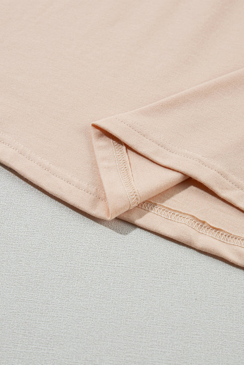 Soft Stretch Blend Crew Neck Short Sleeve Tee
