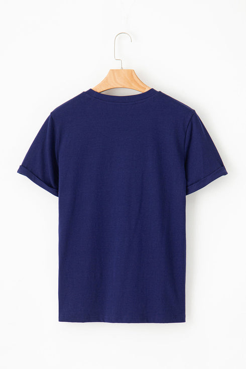 Soft Stretch Blend Crew Neck Short Sleeve Tee