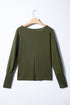 Soft Stretch Blend Extended Cuff Long Sleeve Top