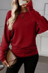 Soft Stretch Blend Extended Cuff Long Sleeve Top