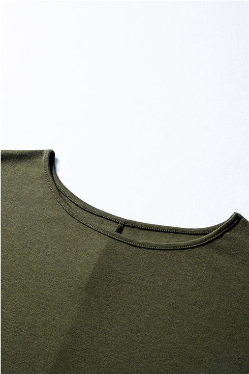 Soft Stretch Blend Extended Cuff Long Sleeve Top