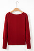 Soft Stretch Blend Extended Cuff Long Sleeve Top