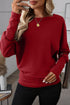 Soft Stretch Blend Extended Cuff Long Sleeve Top