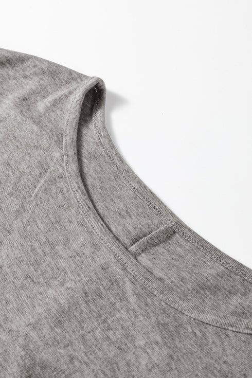 Soft Stretch Blend Extended Cuff Long Sleeve Top