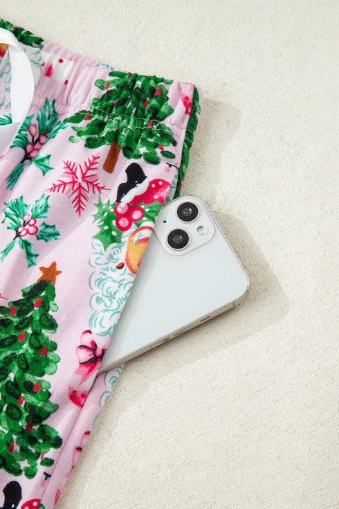 Soft Stretch Button Neck Two Piece Lounge Set