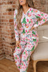 Soft Stretch Button Neck Two Piece Lounge Set