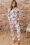 Soft Stretch Button Neck Two Piece Lounge Set