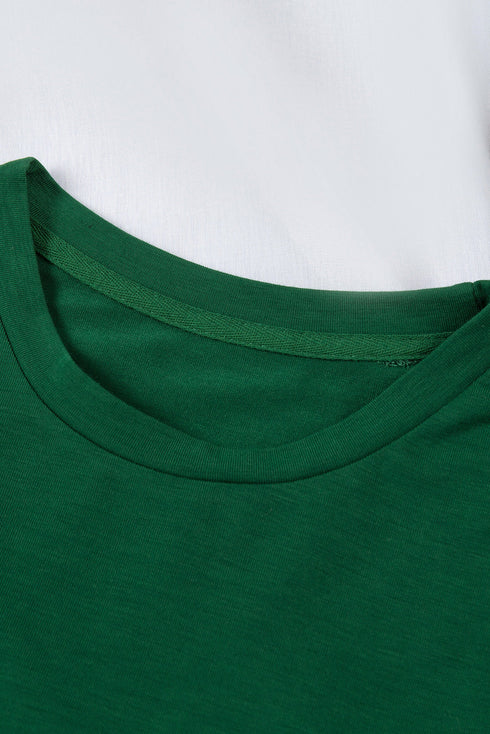 Soft Stretch Crew Neck Short Sleeve Jersey Tee