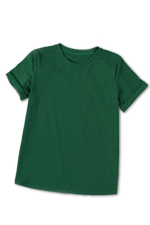 Soft Stretch Crew Neck Short Sleeve Jersey Tee