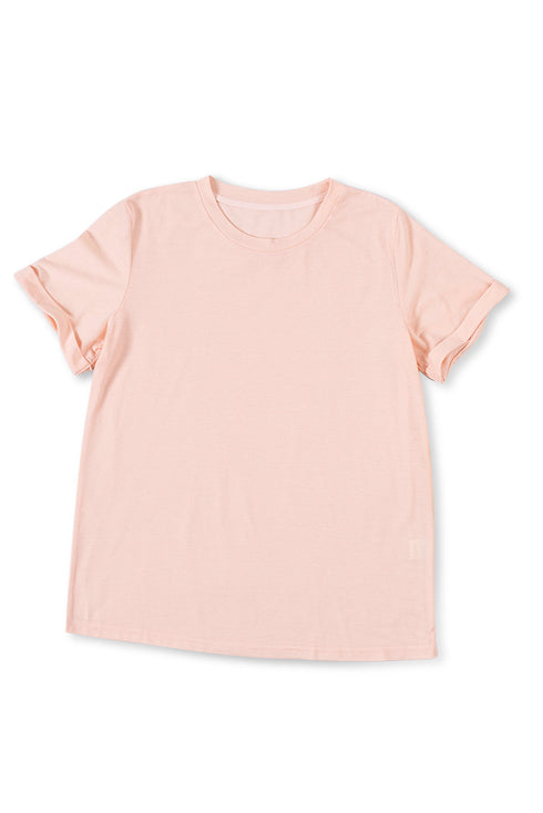 Soft Stretch Crew Neck Short Sleeve Jersey Tee