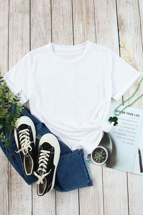 Soft Stretch Crew Neck Short Sleeve Jersey Tee